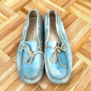 Donald Pliner limited edition light blue tye dye suede shoe size 7